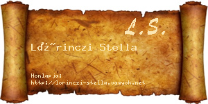 Lőrinczi Stella névjegykártya