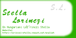 stella lorinczi business card